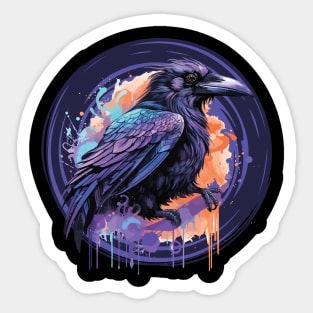 Unleash Your Inner Raven: Dark and Majestic Sticker